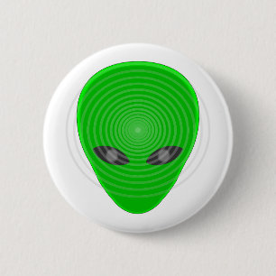 Alien Head Mind Control Ronde Button 5,7 Cm