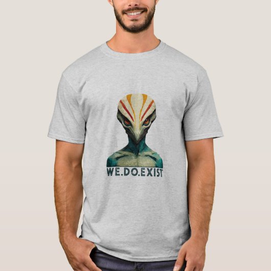 Alien Head - Nous existons T-Shirt (Devant)