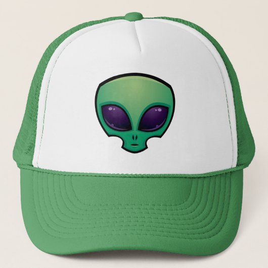 Alien Head-pictogram Trucker Pet (Voorkant)