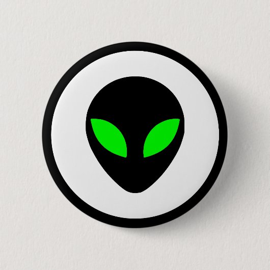Alien Head Ronde Button 5,7 Cm (Voorkant)