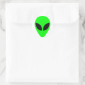 Alien Head Ronde Sticker (Tas)