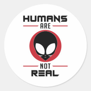 Alien Head Ufo Aliens Area 51 Funny Gift Idea Ronde Sticker