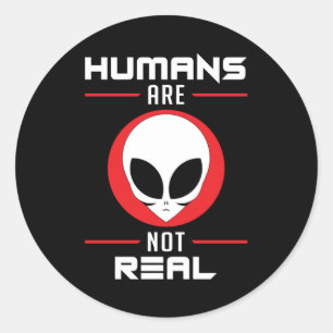 Alien Head Ufo Aliens Area 51 Space Funny Gift Ronde Sticker