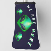 Alien Heads "We Are Here"  Golfheadcover (Draai 90)