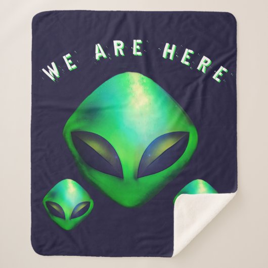 Alien Heads "We Are Here"  Sherpa Deken (Voorkant)