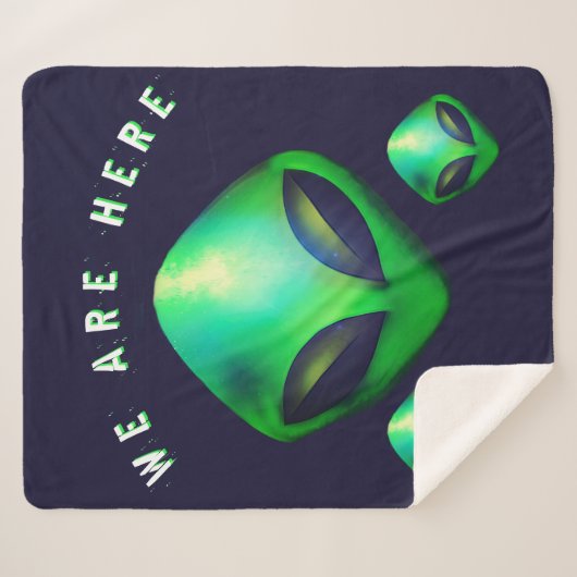Alien Heads "We Are Here"  Sherpa Deken (Voorkant (horizontaal))
