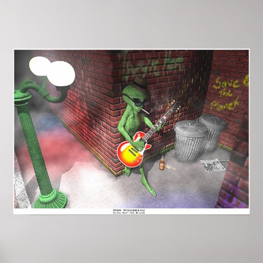 Alien heeft de blauwdruk poster (Voorkant)