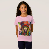 Alien Hippie Girl Gift. T-shirt (Voorkant volledig)