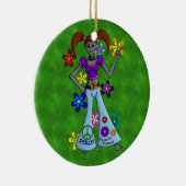 Alien Hippy Keramisch Ornament (Rechts)