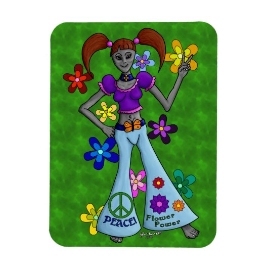 Alien Hippy Magneet (Verticaal)