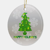 Alien Holiday-boom Keramisch Ornament (Links)