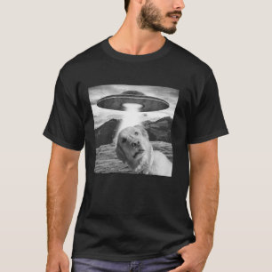 Alien hond ufo hond selfie met ufo labrador honden t-shirt