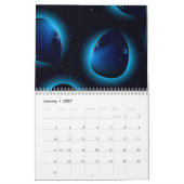 Alien-hoofd in de ruimte kalender (Jan 2027)