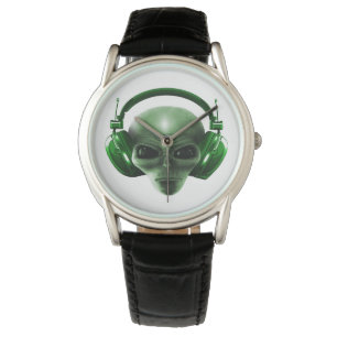 Alien-hoofdtelefoon Horloge