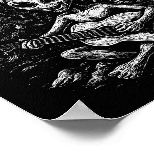 Alien houdt van kerst poster (Hoek)