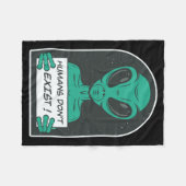 Alien Humans Dont Exist Fleece Deken (Voorkant (Horizontaal))