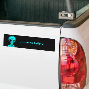 Alien, ik wil geloven bumpersticker