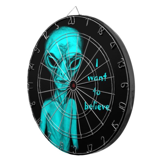 Alien, ik wil geloven dartbord (Voorkant Rechts)