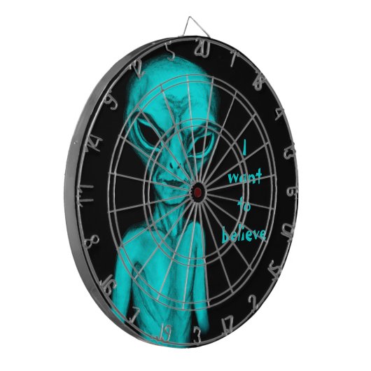 Alien, ik wil geloven dartbord (Voorkant Links)
