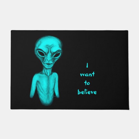 Alien, ik wil geloven deurmat (Voorkant)