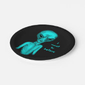 Alien, ik wil geloven papieren bordje (Gekanteld)