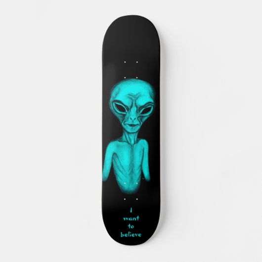 Alien, ik wil geloven skateboard (Voorkant)
