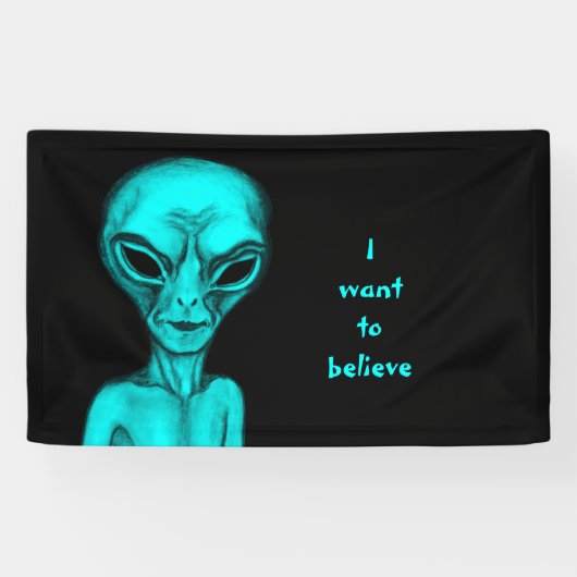 Alien, ik wil geloven spandoek (Horizontaal)