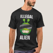 ALIEN ILLÉGAL Drôle t-shirts UFO (Devant)