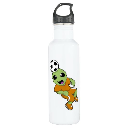 Alien in Soccer Sports Waterfles (Voorkant)