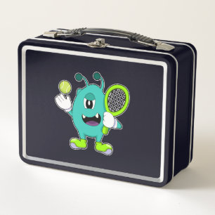 Alien in Tennis met Tennis racket