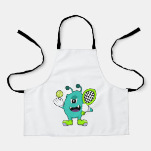 Alien in Tennis met Tennis racket Schort