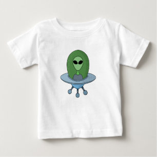 Alien in zijn kleine ruimteschip