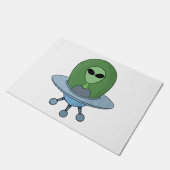 Alien in zijn kleine ruimteschip deurmat (Schuin)
