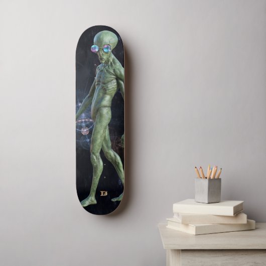 Alien in zonnebril Dd Brand Skateboard (Muurkunst)