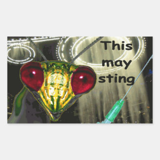 Alien Injection Sticker: "Dit kan steken" Rechthoekige Sticker