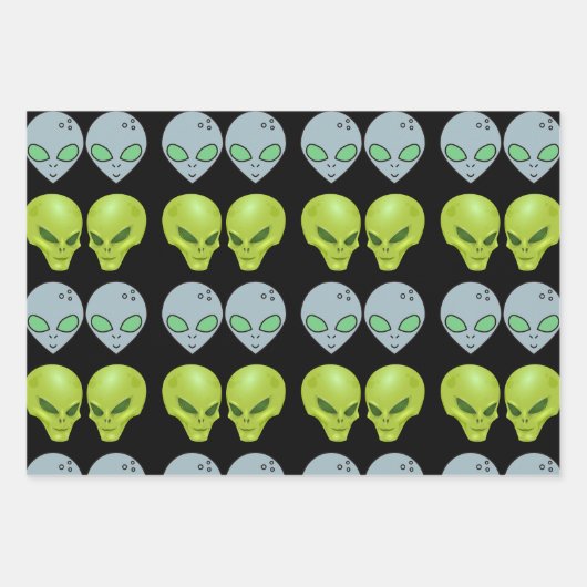 Alien intergalactisch Gift Wrapping Paper (Voorkant 3)