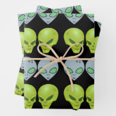 Alien intergalactisch Gift Wrapping Paper (In situ)