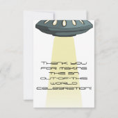 Alien Invader Carte de remerciements plat (Dos)