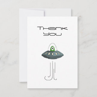 Alien Invader Carte de remerciements plat