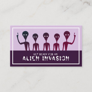 Alien Invasie, Kinderverjaardagsfeest Ticket Informatiekaartje