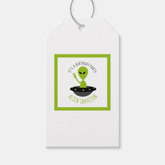 Alien Invasion, Birthday Cadeaulabel (Voorkant)