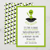 Alien Invasion, Birthday Kaart (Voorkant / Achterkant)