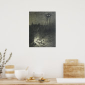  Alien Invasion Illustratie Poster (Keuken)