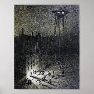 Alien Invasion Illustratie Poster