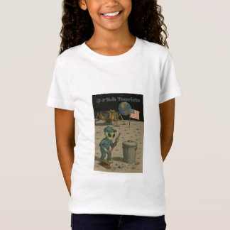 Alien Janitor ruimt puinhoop maantoeristen op T-shirt