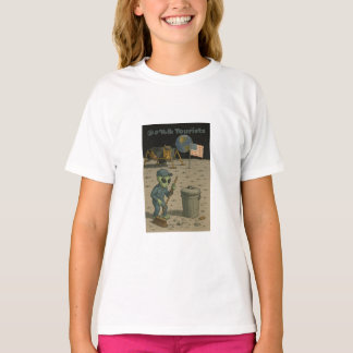 Alien Janitor ruimt puinhoop maantoeristen op T-shirt
