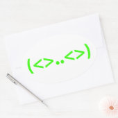 ALIEN Japans Emoticon Ovale Sticker (Envelop)