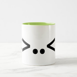ALIEN Japans Emoticon Tweekleurige Koffiemok