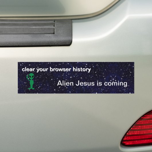 Alien Jésus vient autocollant pare-chocs (En voiture)