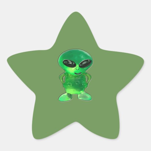 Alien Jewel Ster Sticker (Voorkant)